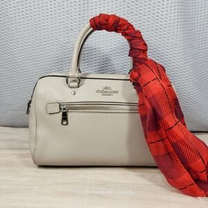 Coach Rowan Satchel Bag #79946 In Gray (no strap) Crossgrain‎ Leather Dec 2019